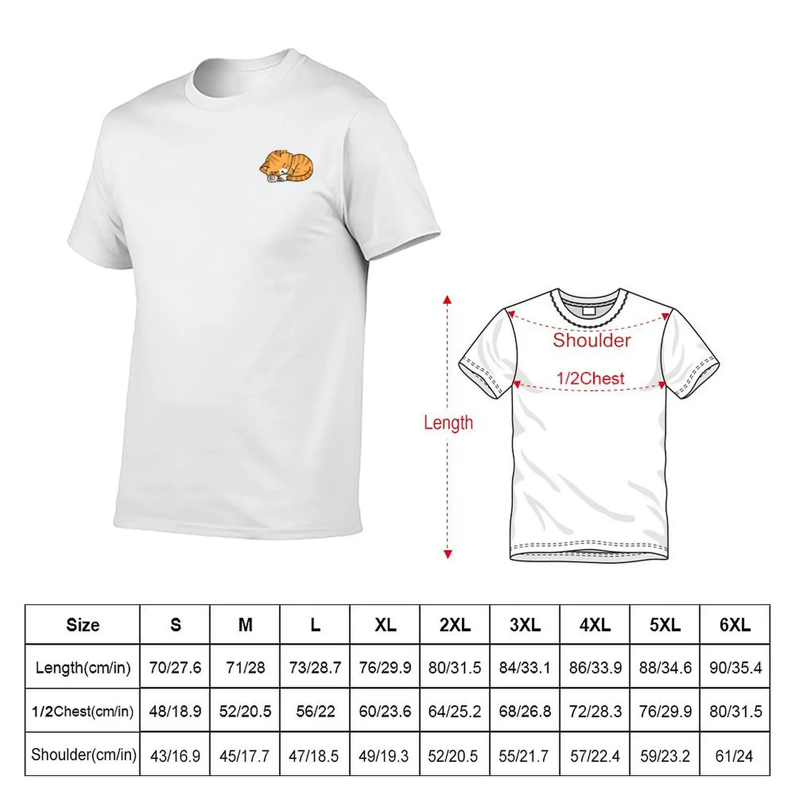 Orange Tabby - Sleeping T-Shirt cute clothes tshirts personalised vintage t shirt men