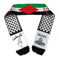 14*130cm Palestine Scarf  Printing Satin Palestinian National Day Scarves Palestine Shawl Country