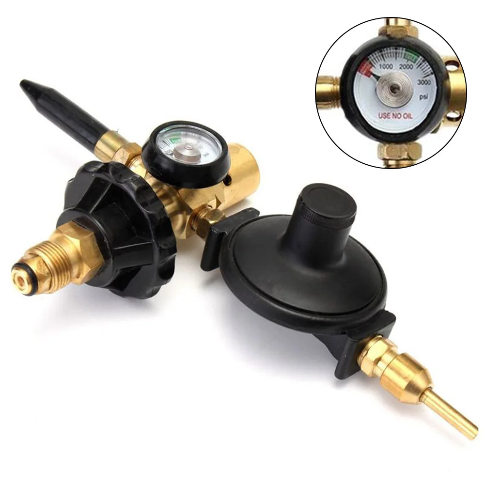 Fits All CGA-580 Tank Pressure Reducing Valve Filler Valve Regulator Balloon Black Gold Brass Fittings Inflator