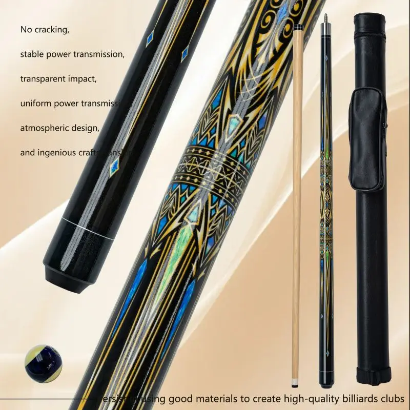 Professional Pool Cue Wooden Advanced Design Pattern 13mm Tip High Quality Wood Billiard Cue