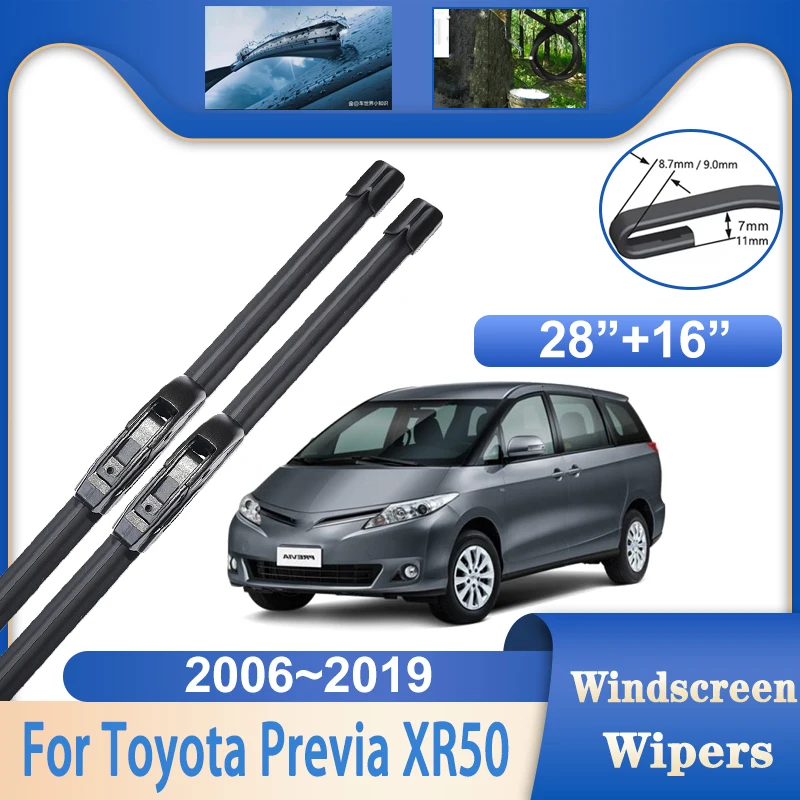 

Windscreen Wipers For Toyota Previa Toyota Estima Tarago Accessories XR50 2006~2019 Window Windshield Wiper Blades Rain Brushes