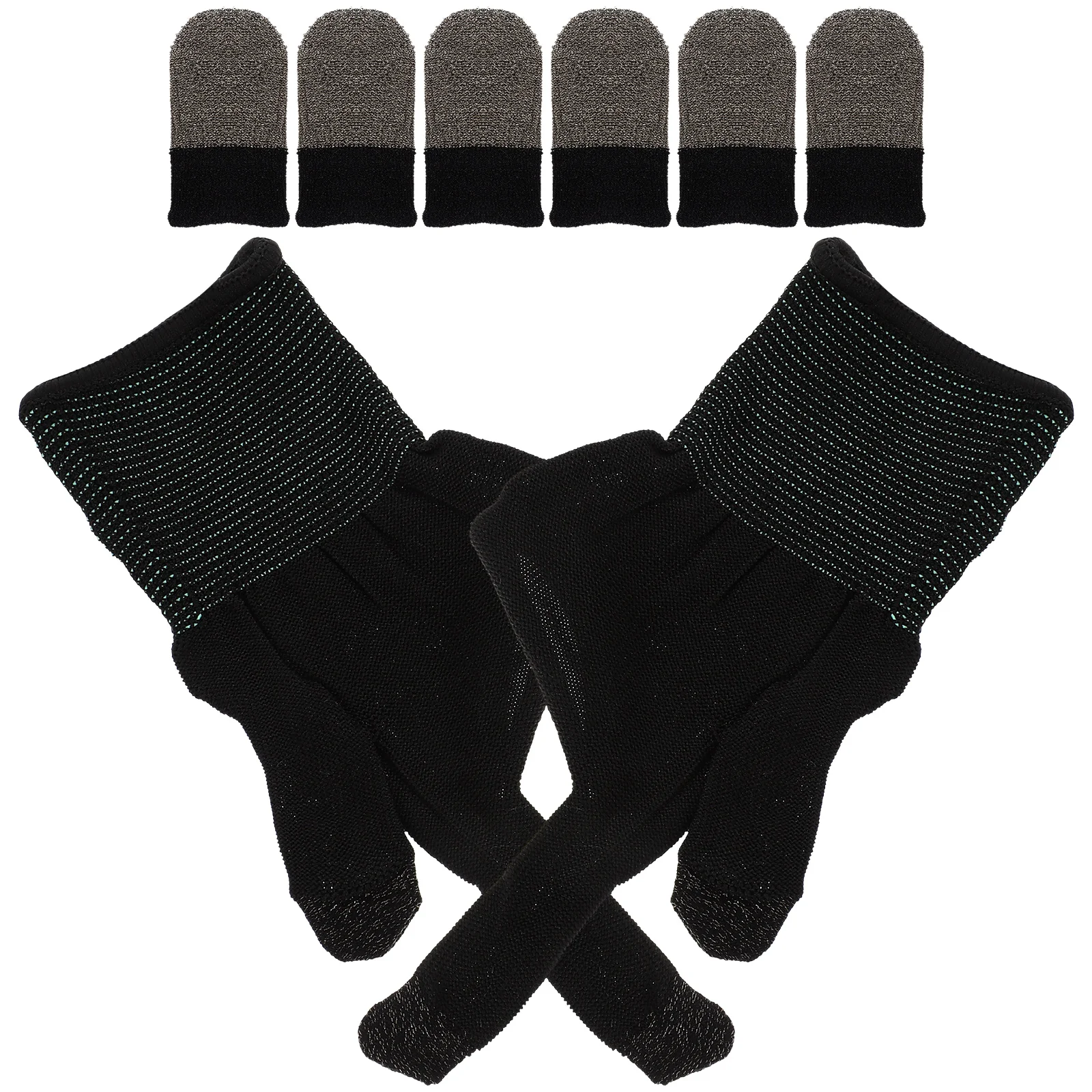 

7Pcs Simple To Use Anti Sweat Gaming Gloves Breathable Touch Finger Covers For Phone Game Accessories