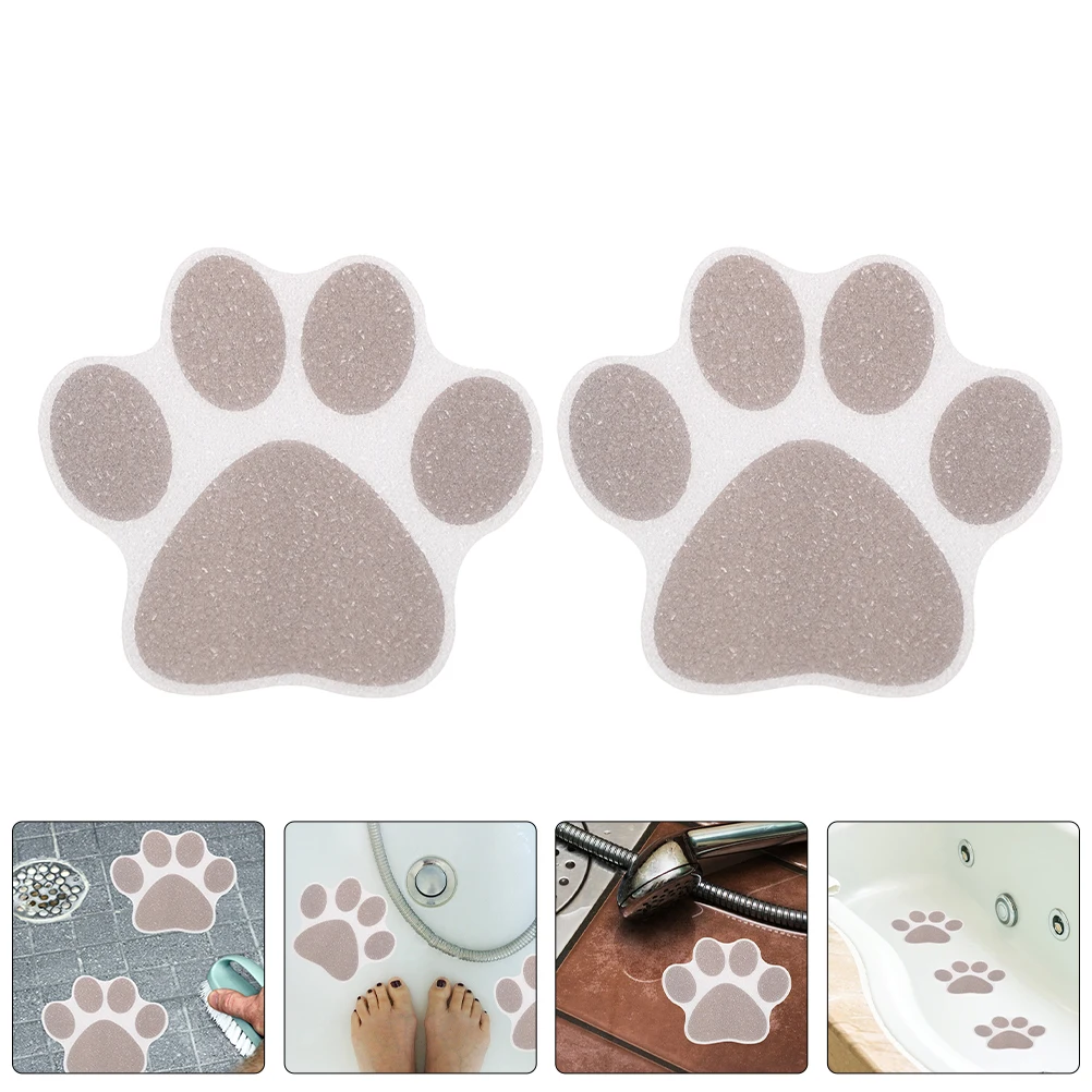

20 Pcs Dog Paw Floor Anti-slip Stickers S for Bathtub Skateboard Bathroom Tomorrow