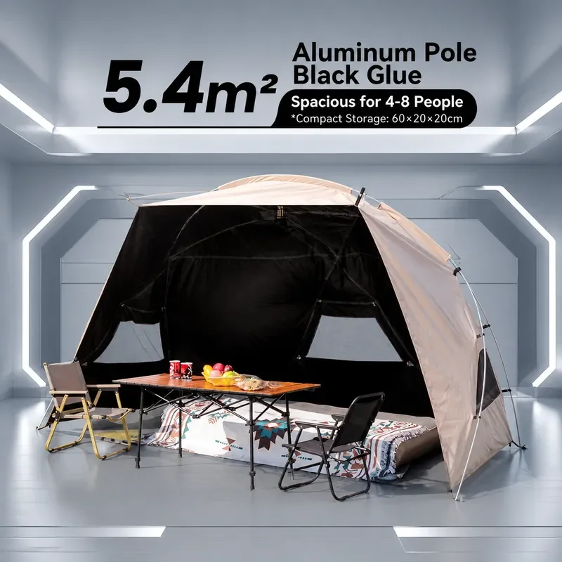 for Outdoor Tent Canopy Integrated Vinyl Sunscreen Automatic Quick Opening Folding Portable Camping Tent Free Awning