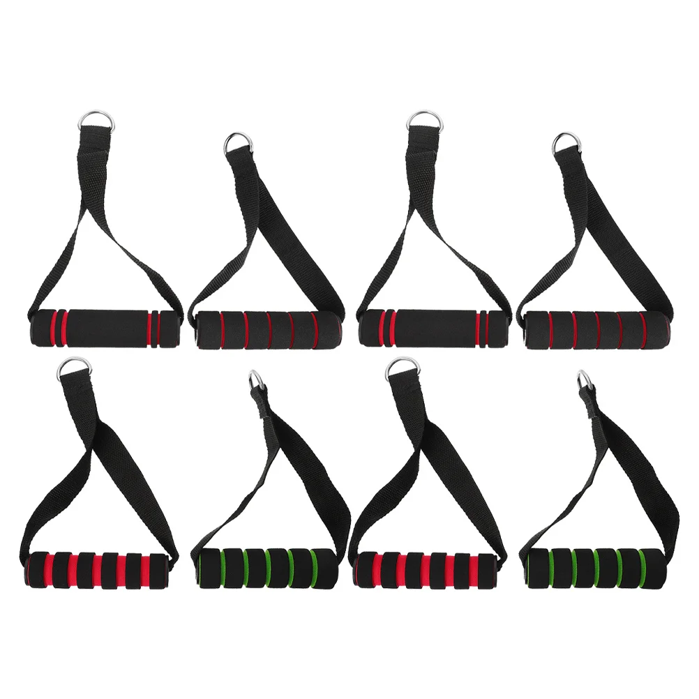 

8pcs Resistance Band Handle Non-Slip Fitness Grip For Pull-Ups Cable Machine Workout Supplies Exercise Strap Home Gym
