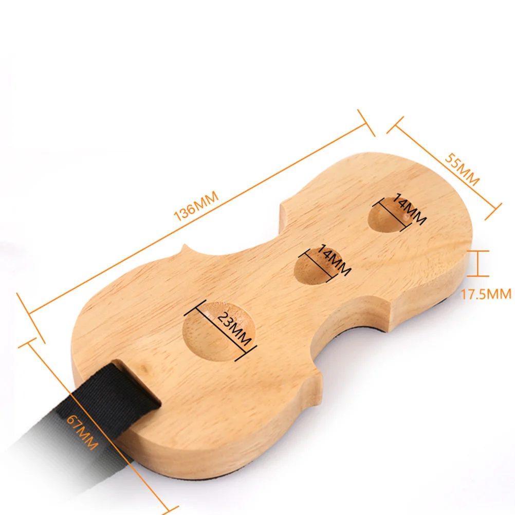 

End Pin Stopper Wooden Base Adjustable 3 Holes Non-Slip Cello Anchor Rest Heavy Duty Floor Protector For Cello Instrument