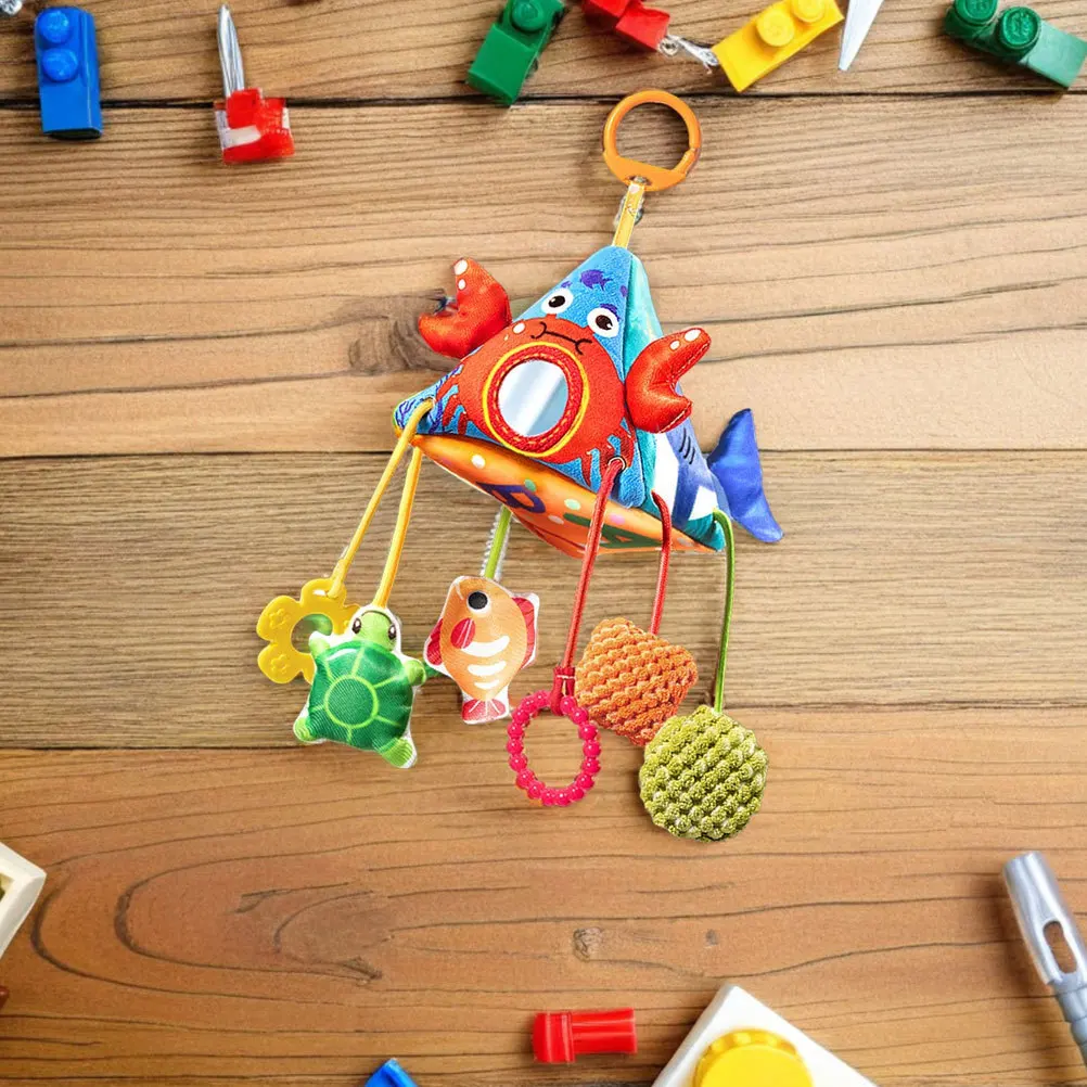 Culla mobile a tema oceano appeso sonaglio carillon di vento per neonati 3-12 mesi passeggino attacco sensoriale per culla carrozzina letto