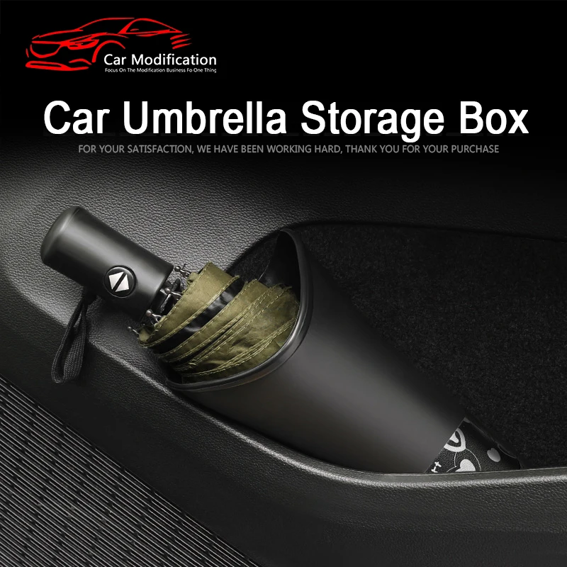 JDM Car Umbrella Bucket / Ins Style Car Seat Back Waterproof Trash Can Multifunctional Clutter Storage Box