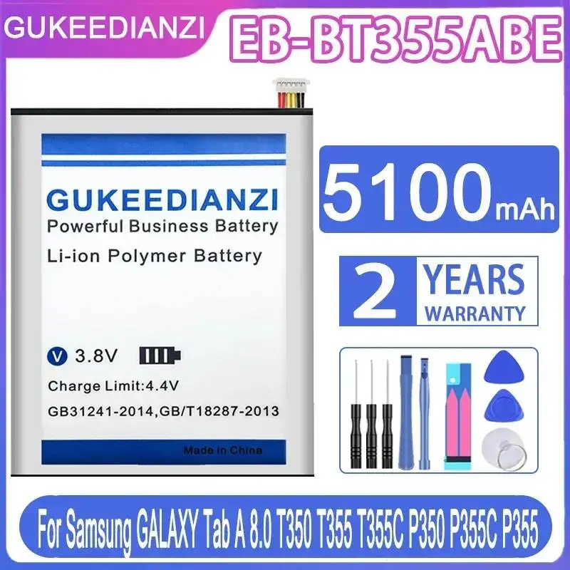 

Аккумулятор EB-BT355ABE для планшетов Samsung Galaxy Tab A 8.0 T350 T355 T355C P350 P355C P355, высокопроизводительный, 5100 мАч