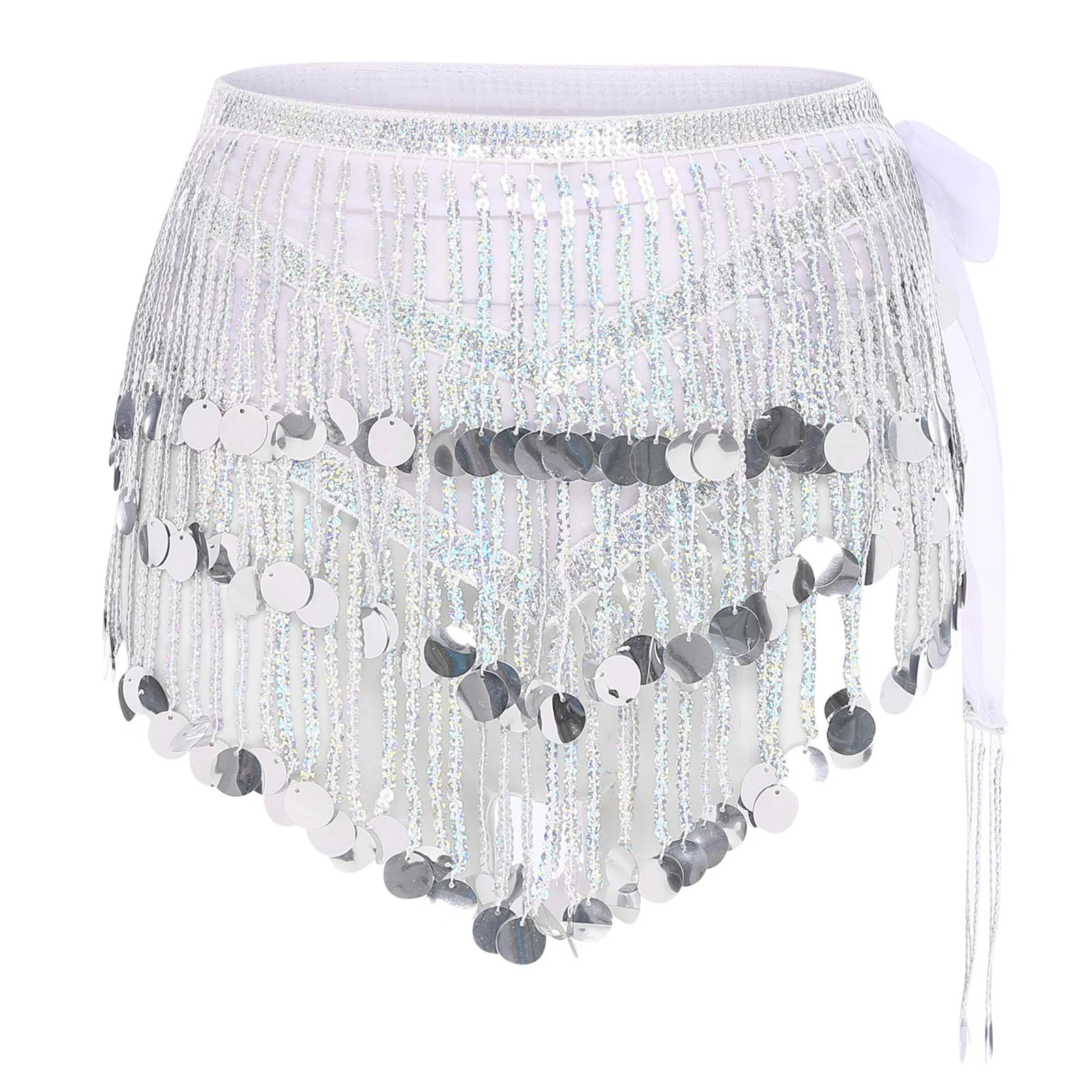 إمرأة غير النظامية هيم الجانب الدانتيل متابعة تنّورة ملفوفة الرقص الشرقي وشاح الورك سباركلي الترتر شرابة الخصر سلسلة الهذيان ملابس رقص البطن