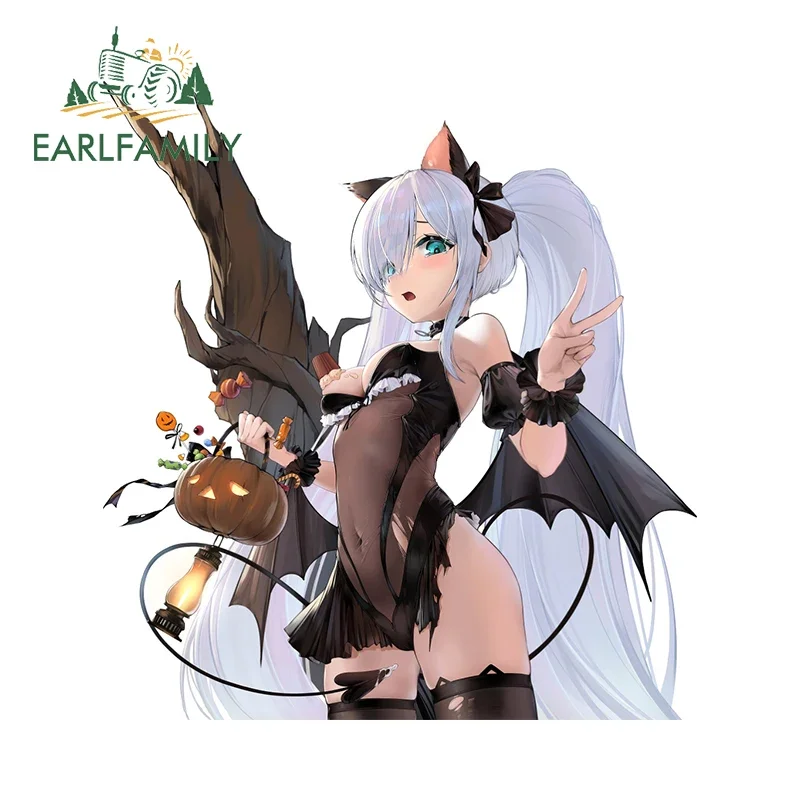

EARLFAMILY 13 см x 12,1 см двойной хвост кошка девушка автомобильные наклейки Kawaii Devil Crape наклейка красивый шлем окна автомобильные аксессуары