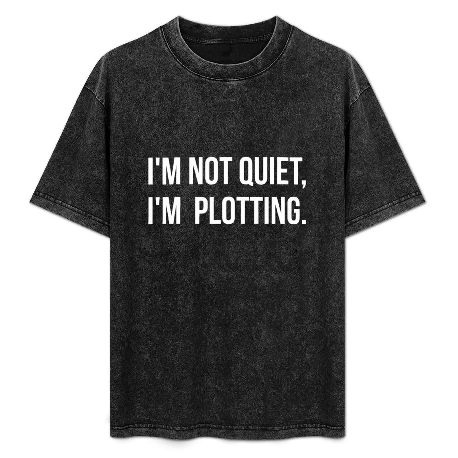 I'm not quiet I'm plotting funny T-Shirt luxury designer blue archive black t-shirts for men