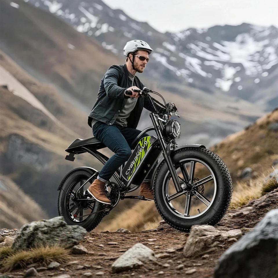 Cybervelo EK11 20" Fat Tire All-Terrain Ebike for Adults, 1000W Peak Motor, 48V 20AH/30AH Detachable Battery, Up to 80 Miles Long Range image 2