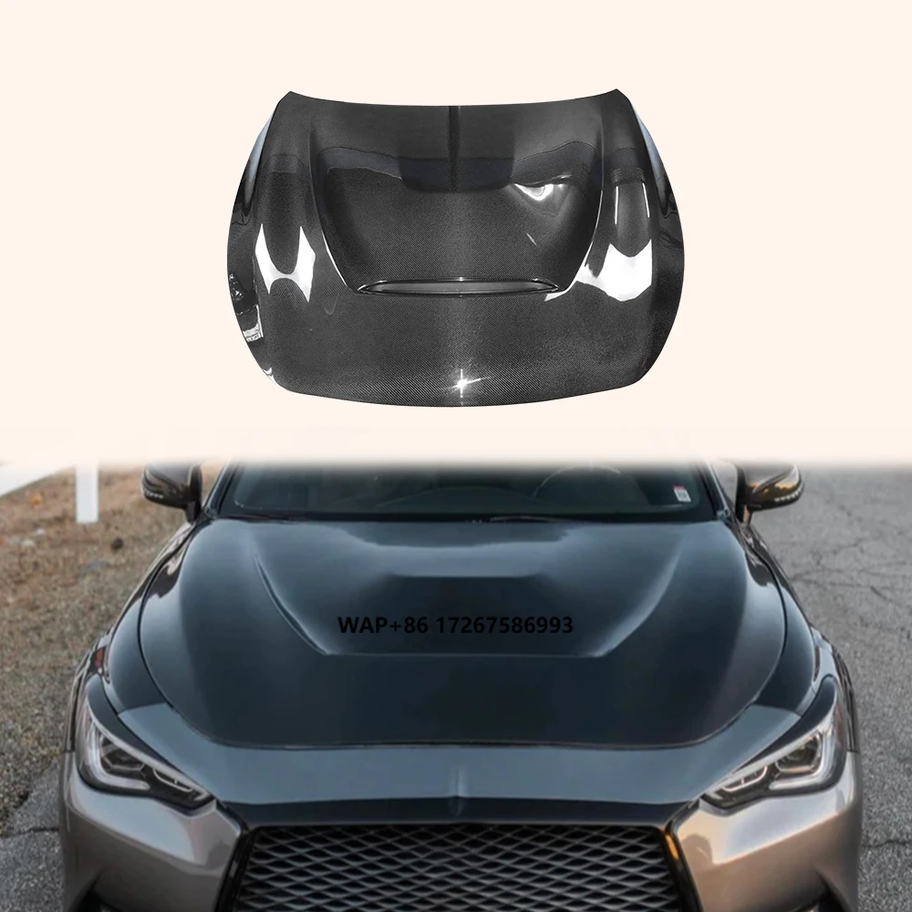 

For Infiniti Q60 V36 13-16 Carbon Fiber GTS Style Front Vented Cooling Hood