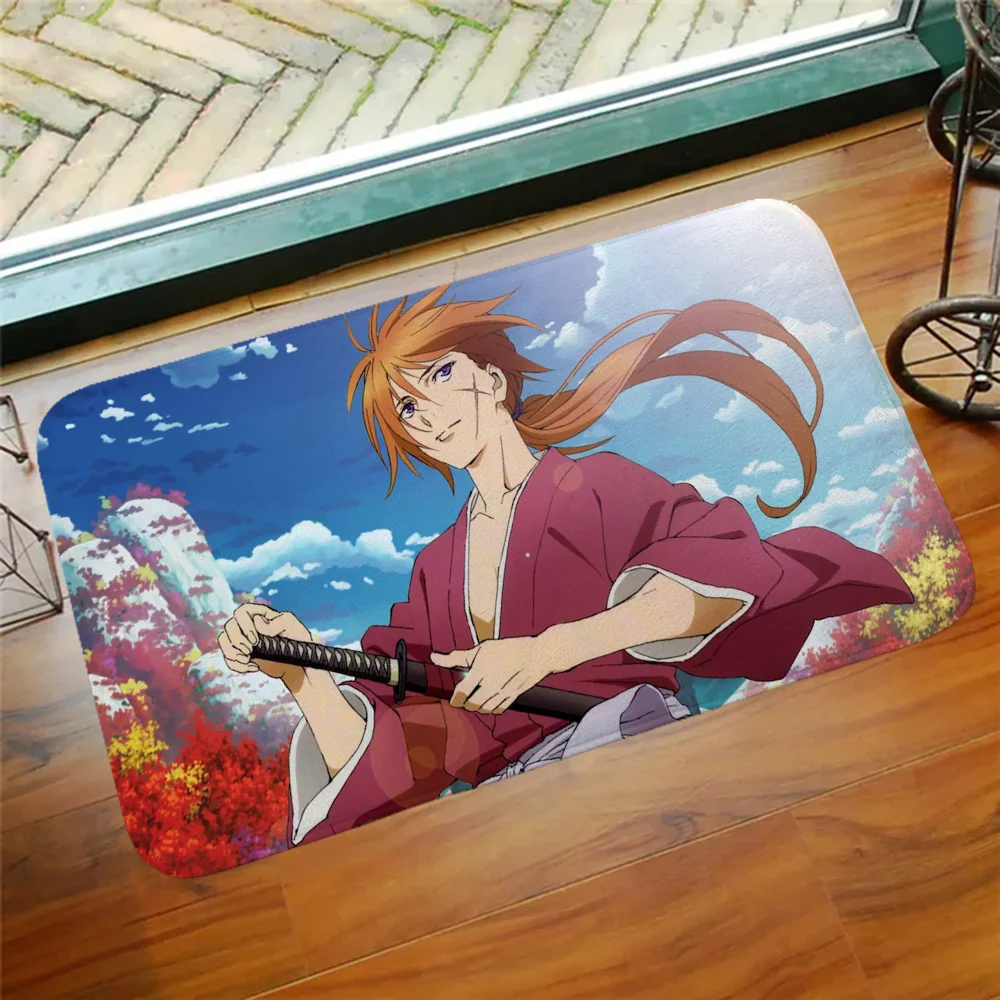 

Rurouni-Kenshin Cute Room Decor Outdoor Doormat Entrance to Home Decoration Accessories Luxury Carpet for Kitchen Bathroom Mats