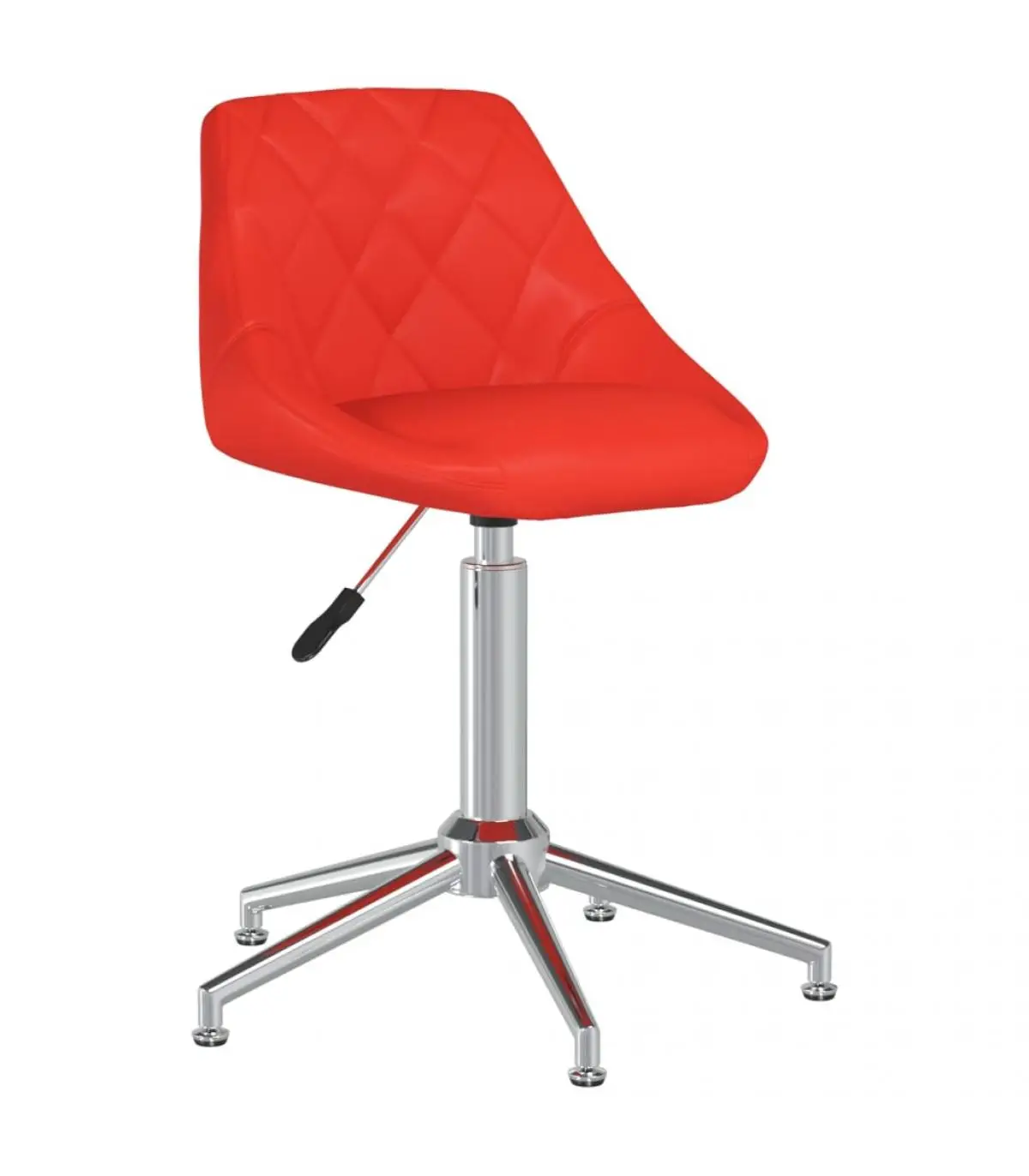 Red Synthetic Leather Swivel Dining Chair Dining Chair