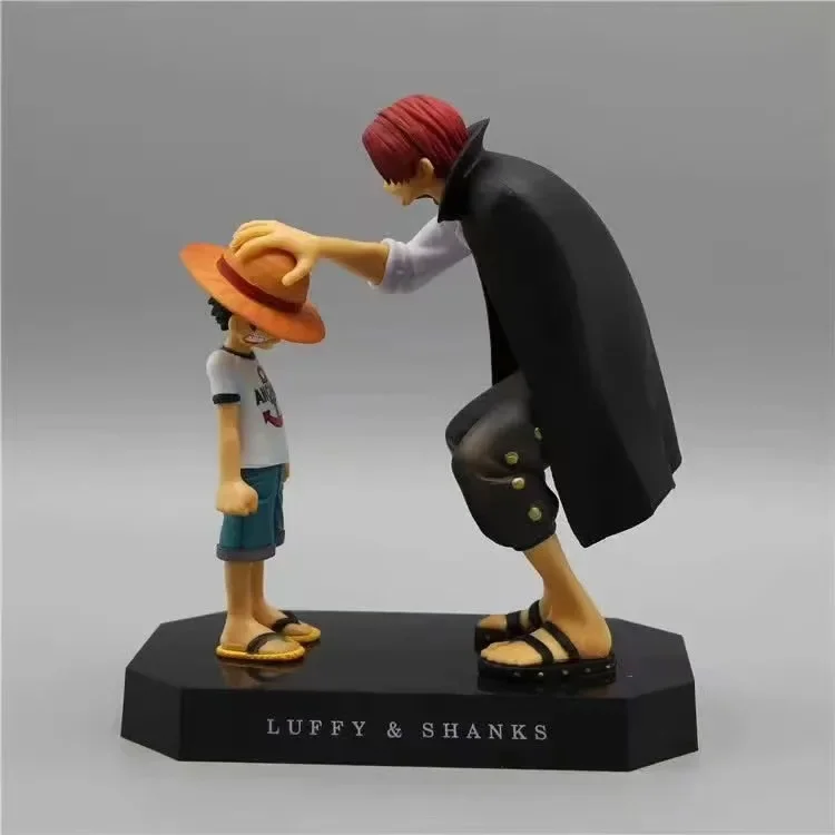 

17CM Bandai One Piece Anime Figure Four Emperors Shanks Straw Hat Luffy Action Figures toy model statue Collection Pendant gifts