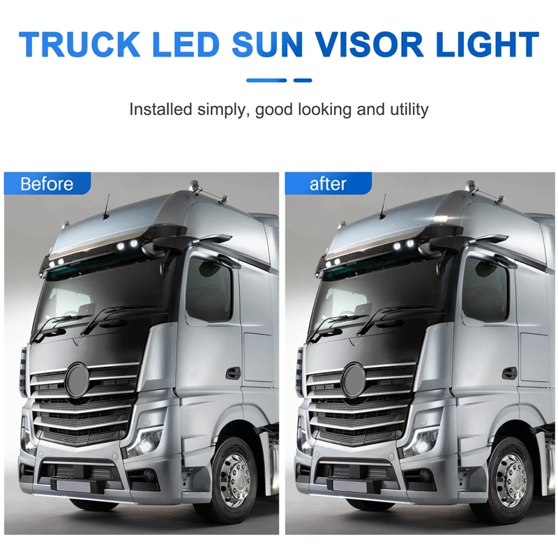 24V Truck LED Sun Visor Light Sunshade Light Truck Roof Light For Mercedes Truck Actros MP1 MP2 MP3