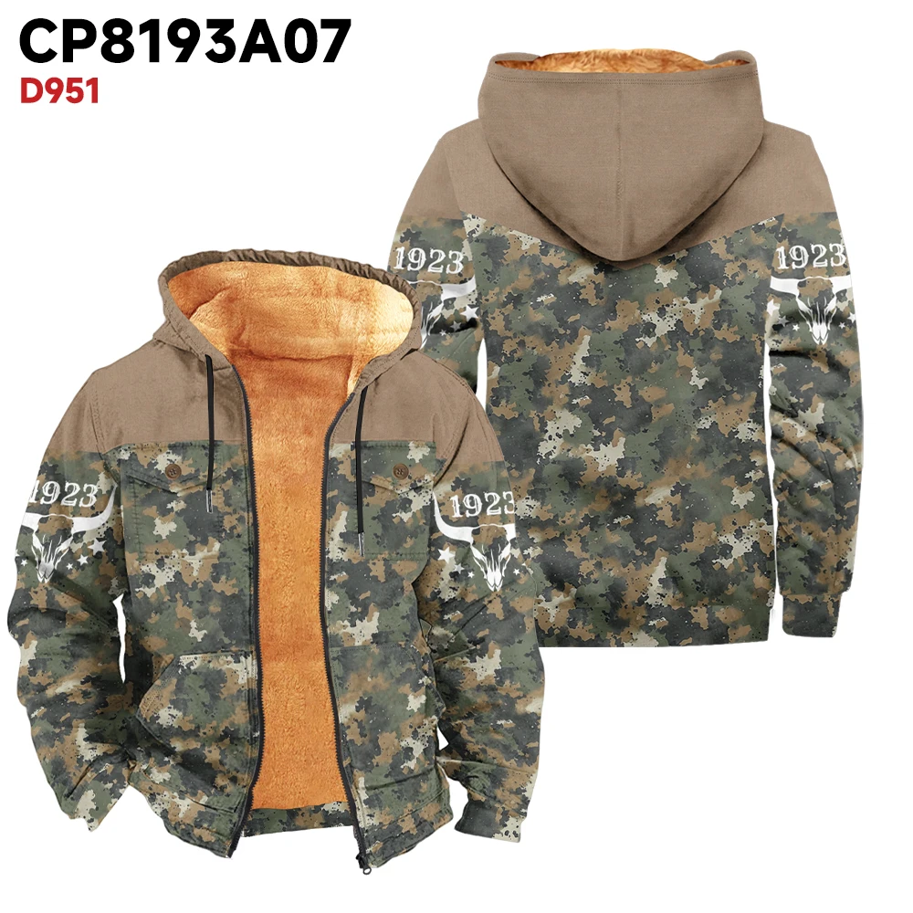 Winter men's coat plus size men's camouflage print casual versatile fashion trend