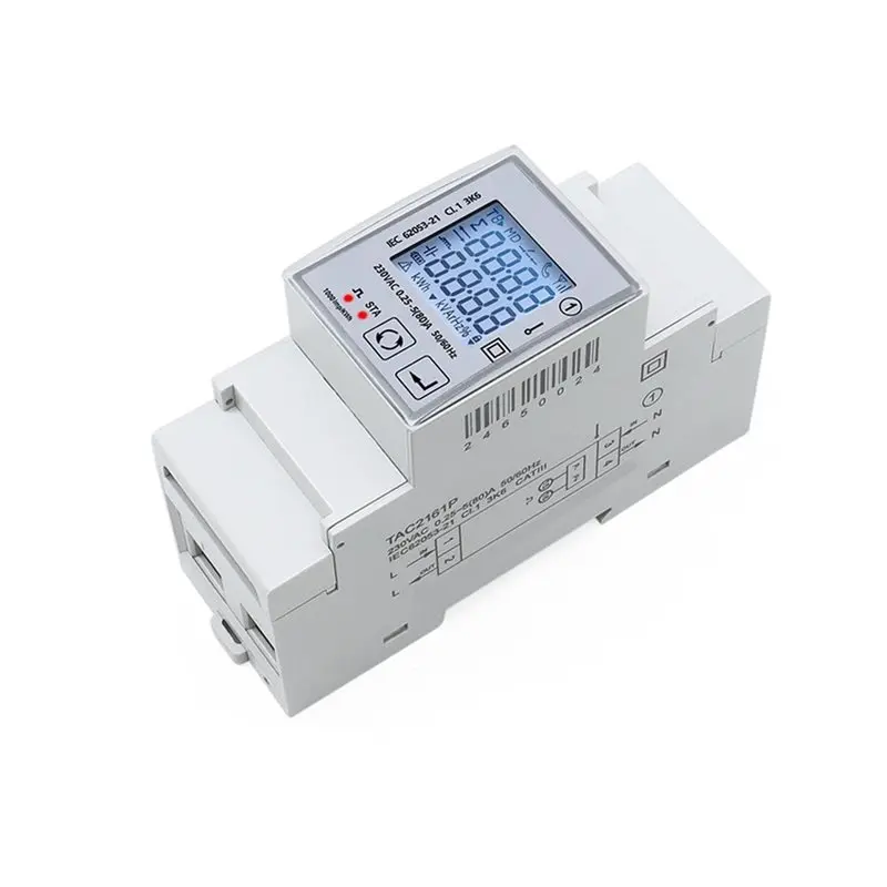 AB66-TAC2161P For Smart Meter Single-Phase Rail Meter, WIFI Enabled For ENERGY Meter Din Rail Electric Remote Real-For Time Mete