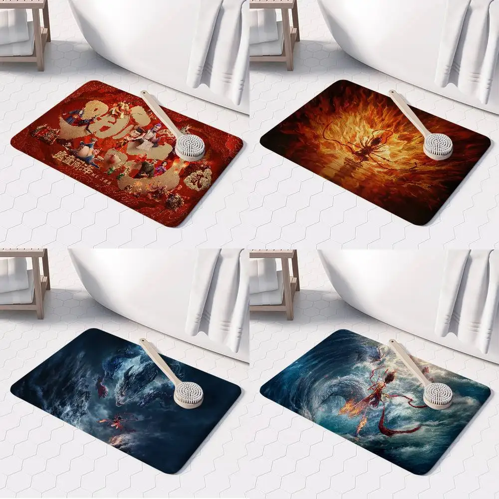 

Nezha Animation China Floor Mat Printed Large Carpets Room And Bedroom Carpets Bathroom Anti Slip Door MATS Small Carpets