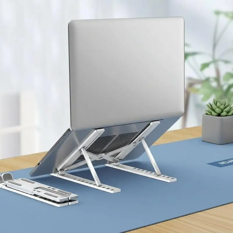 10Gears Adjustable Laptop Holder Foldable Notebook Stand Portable Desktop Support For Air Pro Accessories ABS Material
