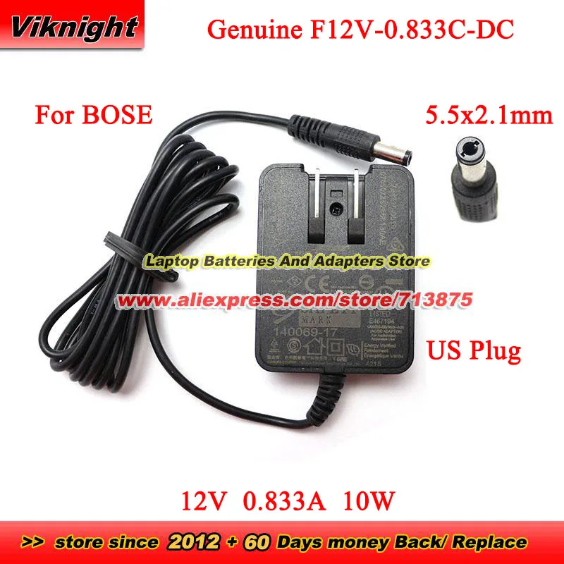 Genuine F12V-0.833C-DC Charger PSA10F-120C 12V 0.833A For Bose SoundLink Mini Bluetooth Speaker Charger 5.5X2.1mm PSA10F120C