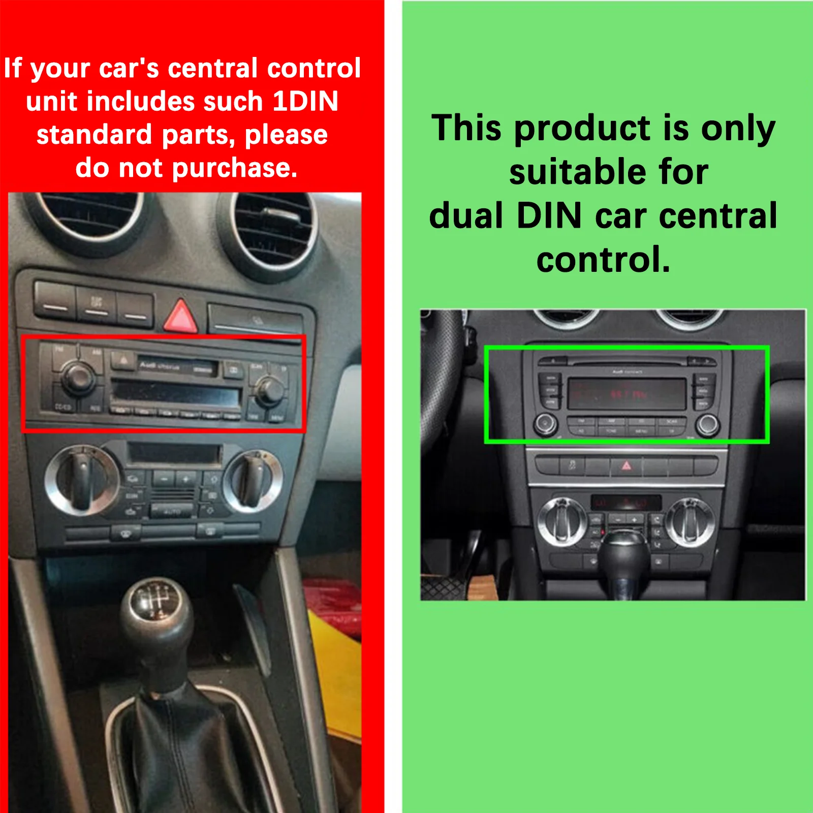 ESSGOO 9 "Android 15 Carplay AndroidAuto Stereo Per Auto Lettore Multimediale Radio GPS SAT Navi Wifi BT FM RDS Per Audi A3 8P 2003-2013