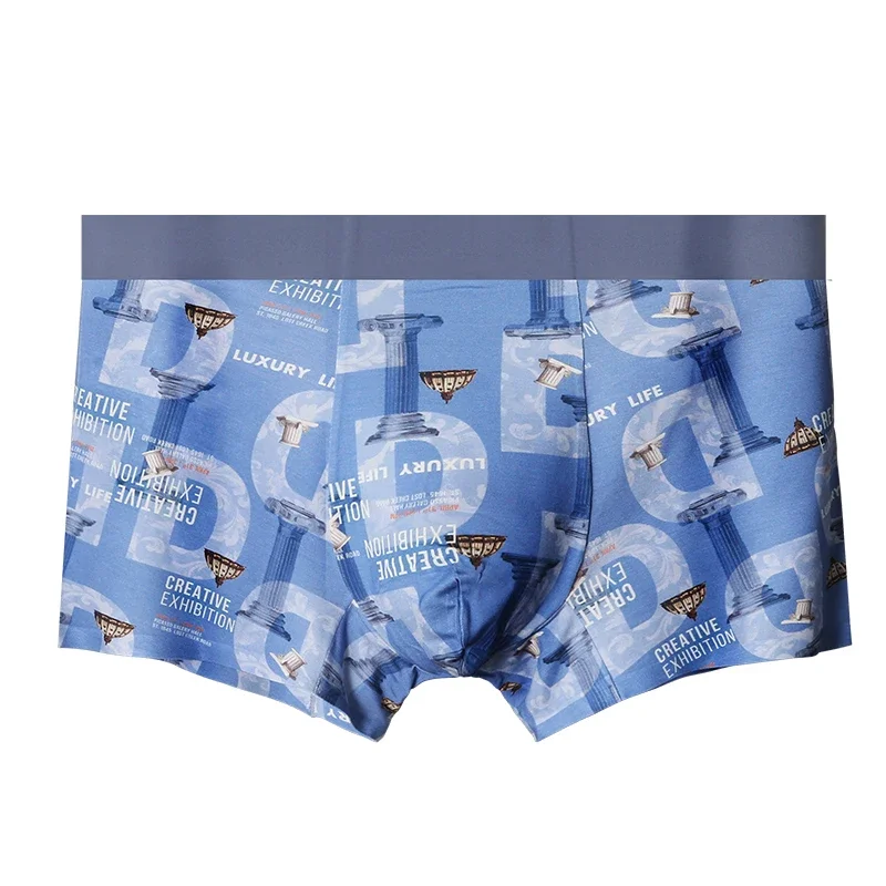 

5 шт. мужское бесшовное нижнее белье, дышащее и антибактериальное четырехугольное нижнее белье, летние тонкие мужские шорты-боксеры