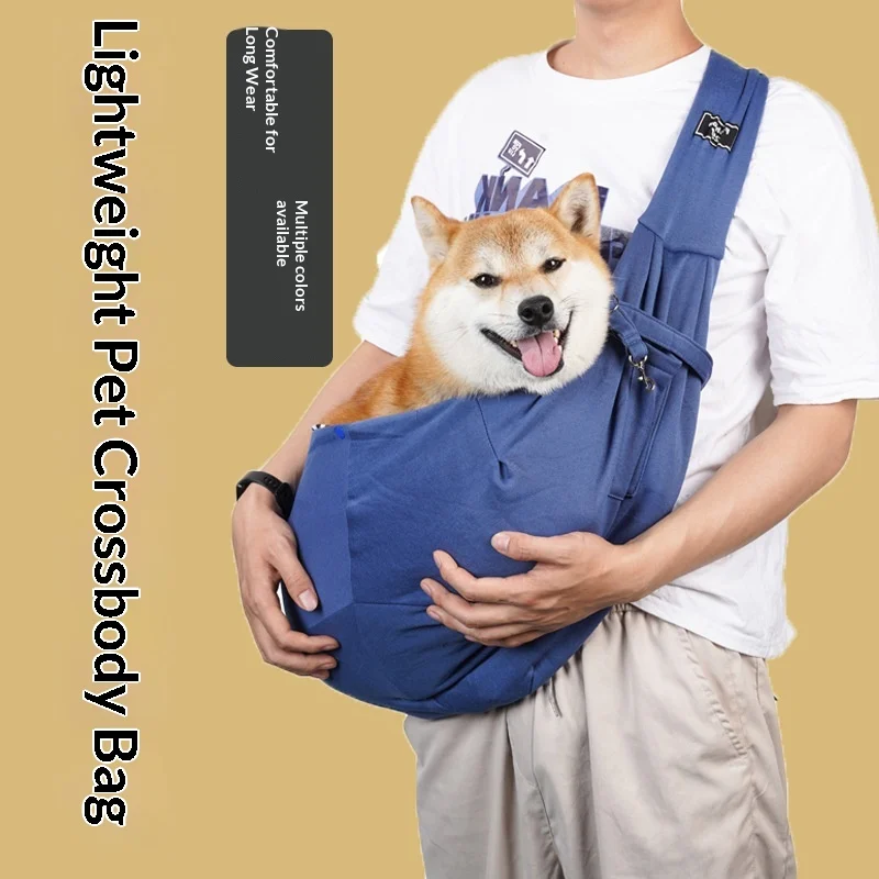 New Foldable Crossbody Cat Carrier Backpack, Breathable Large Capacity Summer Pet Travel Bag with Head-Out Design for Cats