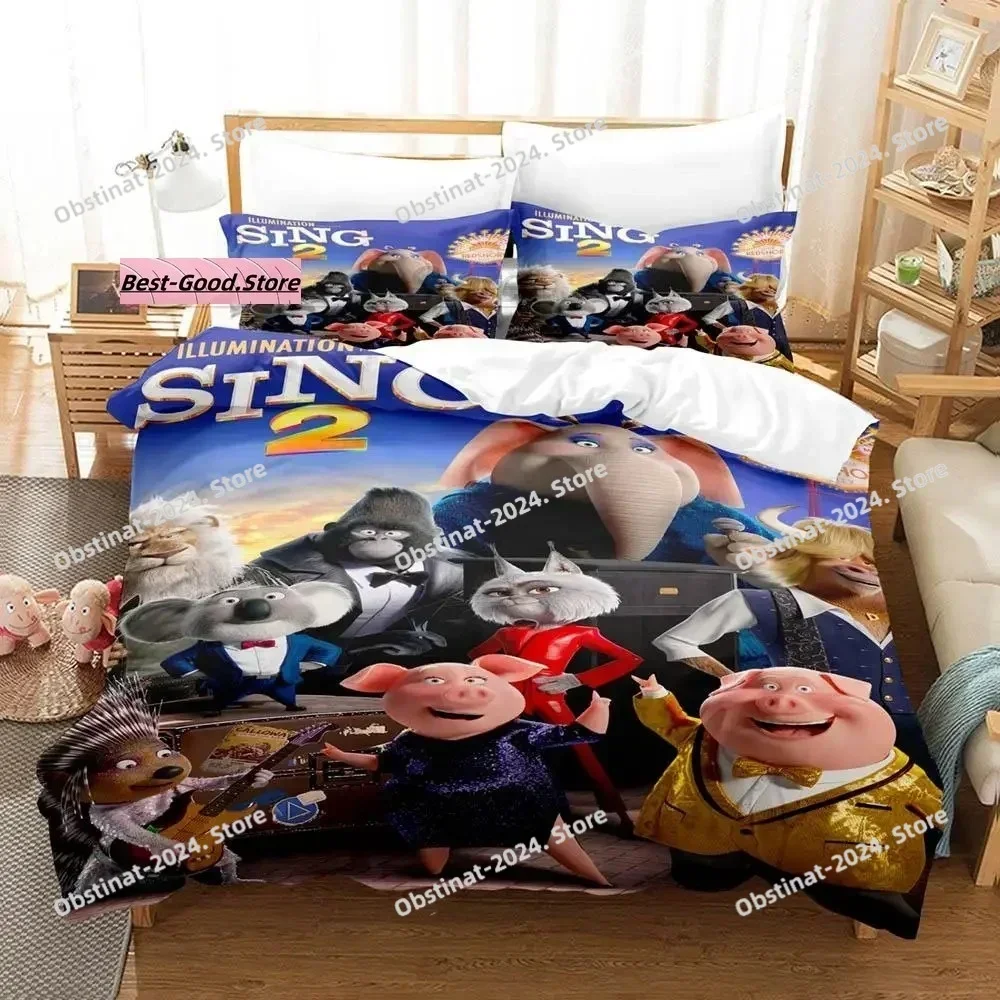 2025 Top New Sing 2 Bedding Set Printed single Comforter Quilt Bed Cover Duvet Cover Pillow Case 3 Pieces Sets Kids Adult Size