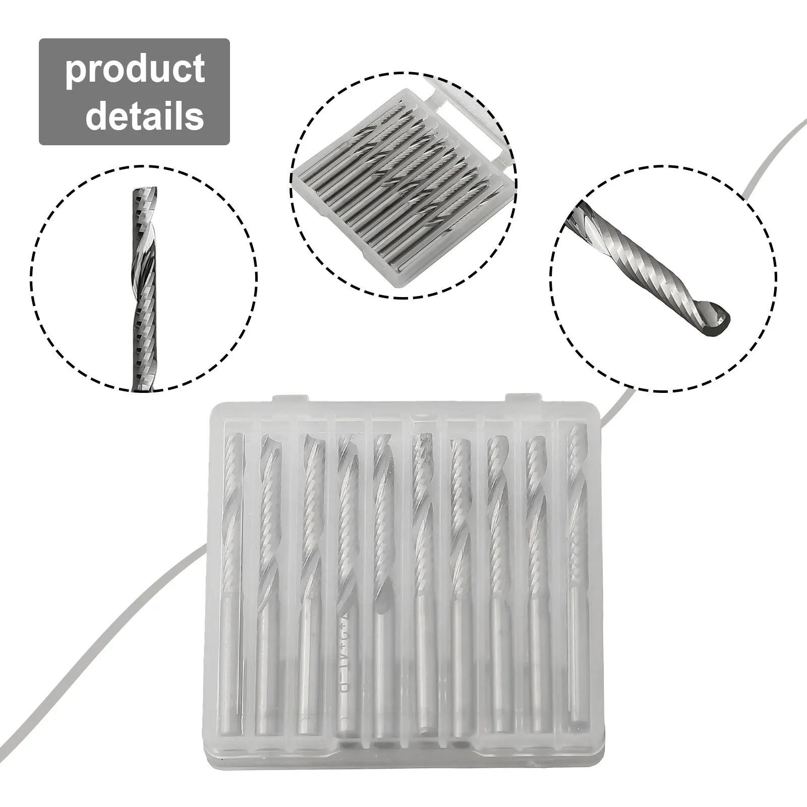 

Carbide End Spiral Mill Acrylic Wood Tool Router Sliver PVC 1/8 \\'\\' Inch 25mm Blade Shank 1 Flute Metal 3.175MM