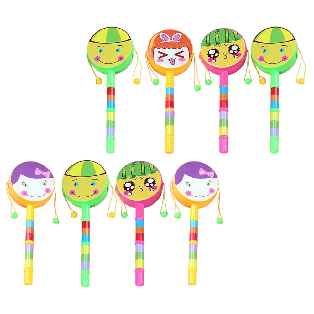 8-delige pluche hanger cartoon baby zintuiglijk speelgoed bijtring kinderen drum drums voor peuters