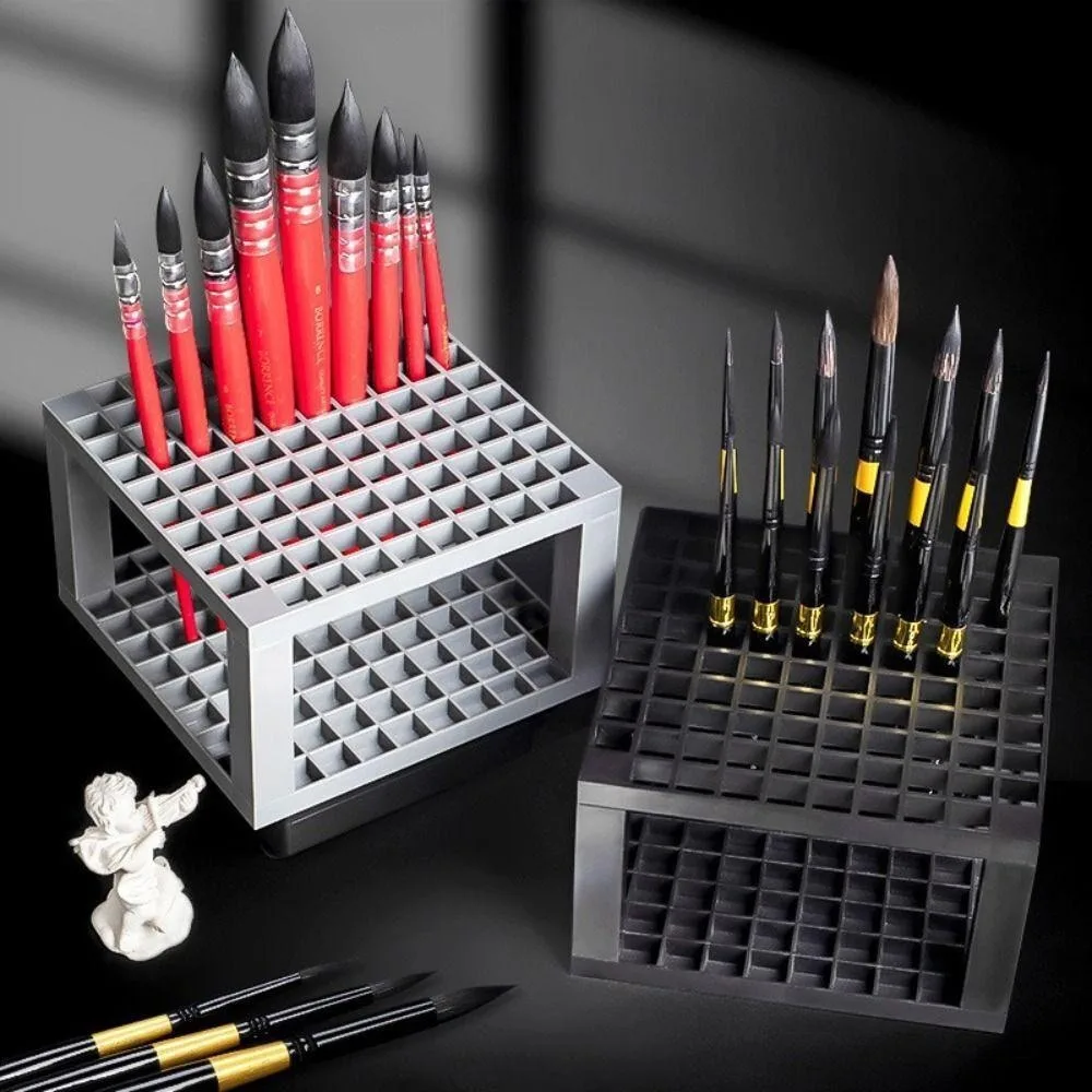 96 Holes Art Stationery Rack Organizer Storage Box Paint Brush Holder Pencil Stand Painting Brush Storage Pen Holder