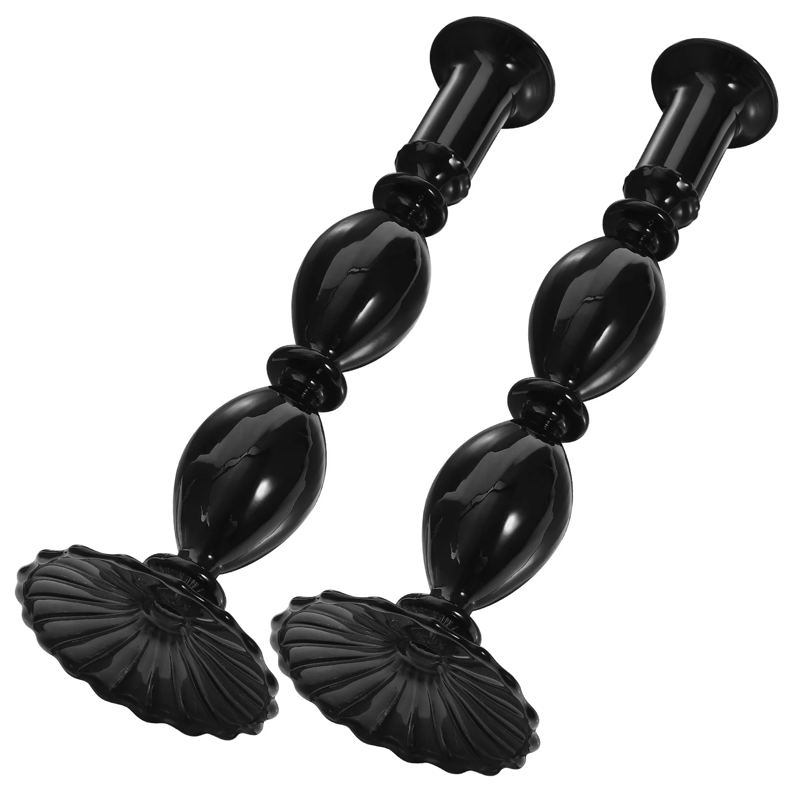 2 قطعة حامل زجاجي شمعدانات مستدقة رومانسية لطاولة الطعام وحفلات الزفاف وديكور المنزل وديكور شفاف