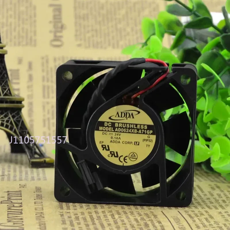 for AD0624XB-A71GP DC24V 0.18A Original ADDA Fan 60x25mm Two-Wire High Airflow Cooling Fan