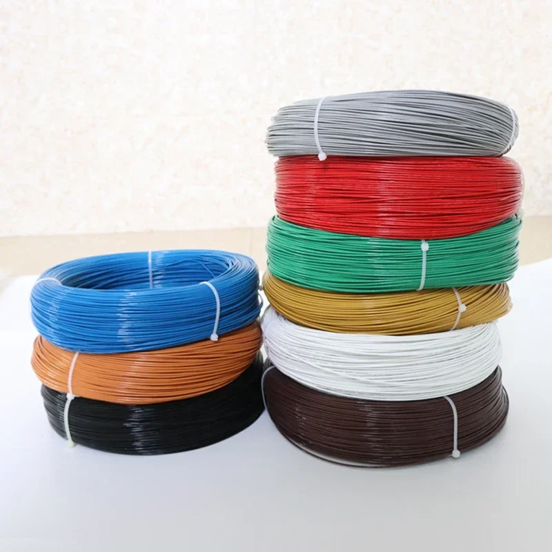 5/10M UL1332 PTFE Wire 30/28/26/24/22/20/18/16/14/13/12/10 AWG FEP Insulated High Temperature Electron Cable For 3D Printer