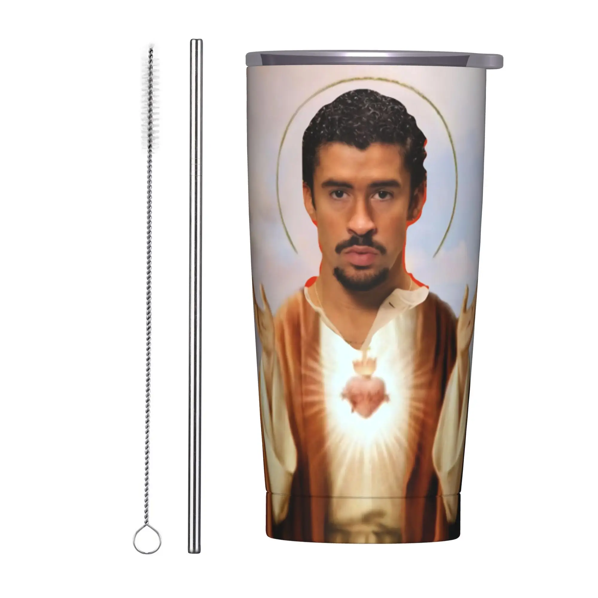 Bad Bunny DTMF Tour 2026 Tumbler Vacuum Insulated  Thermal Cup Vacuum Flask Office Home Mug Hot Cold Drink 20oz