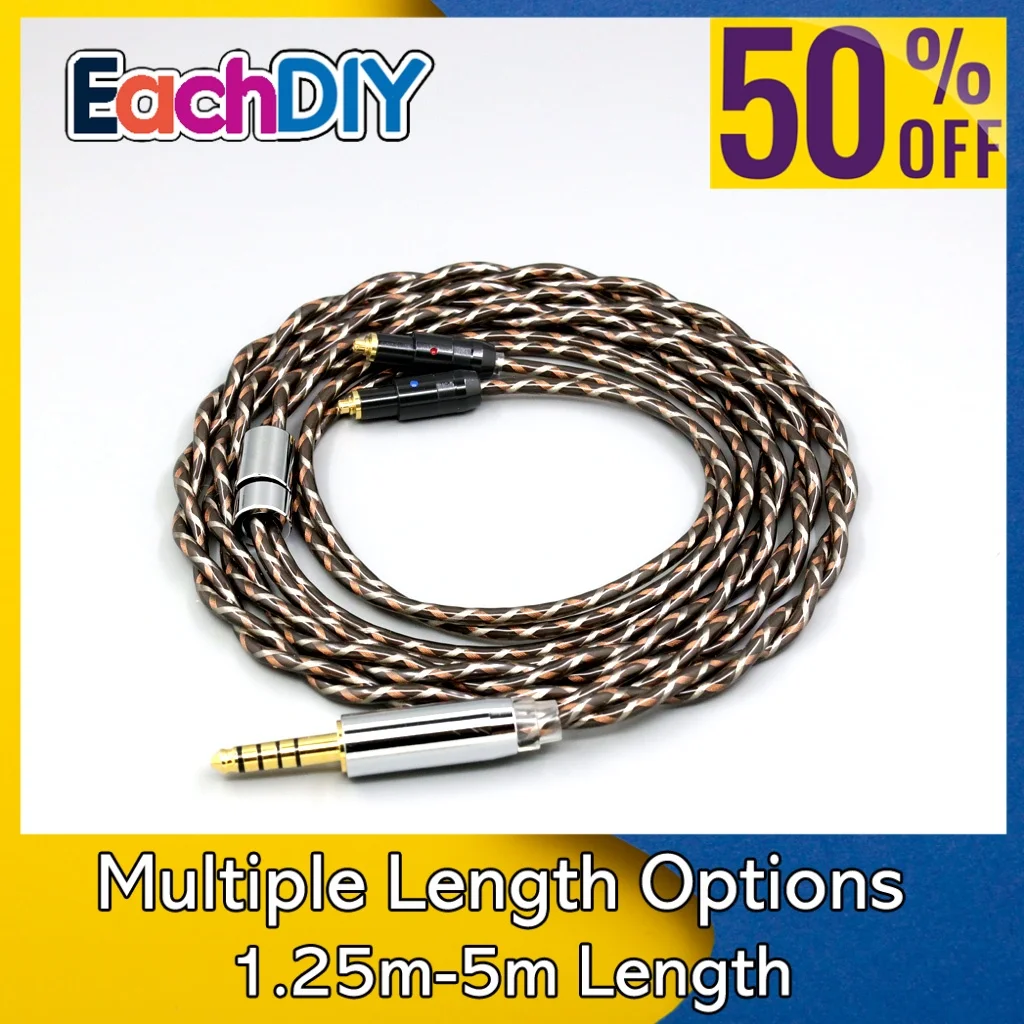 TypeX 25AWG リッツシールド 7n OCC イヤホンケーブル シュア SRH1540 SRH1840 SRH1440 ヘッドフォン LN008894 用