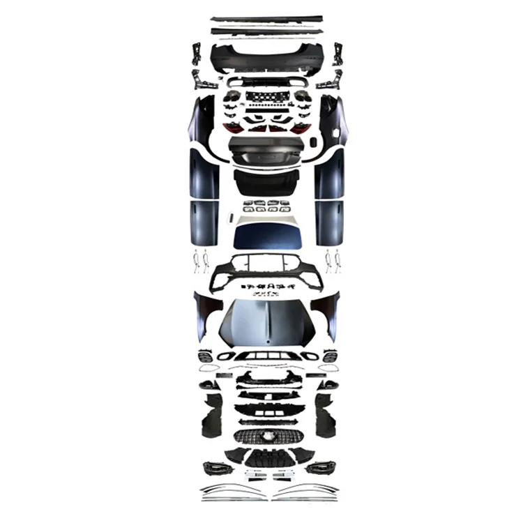 New High Quality W221 S-Class Front Body Kits Door Panels Trunk Lid Rear Windshield Rearview Mirror Hood Bumper Plug and Play