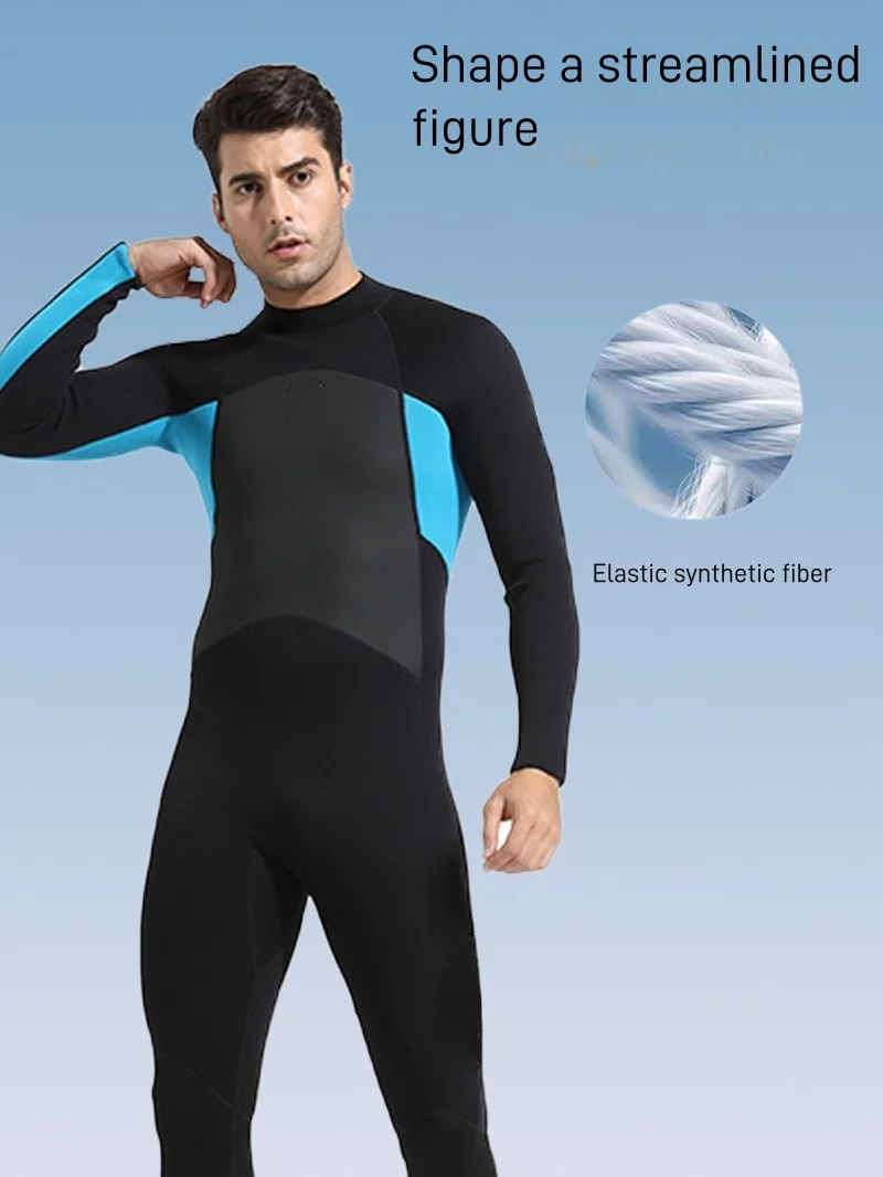 Unisex 3mm Zip Neoprene Wetsuit for Diving Snorkeling Surfing Swimming