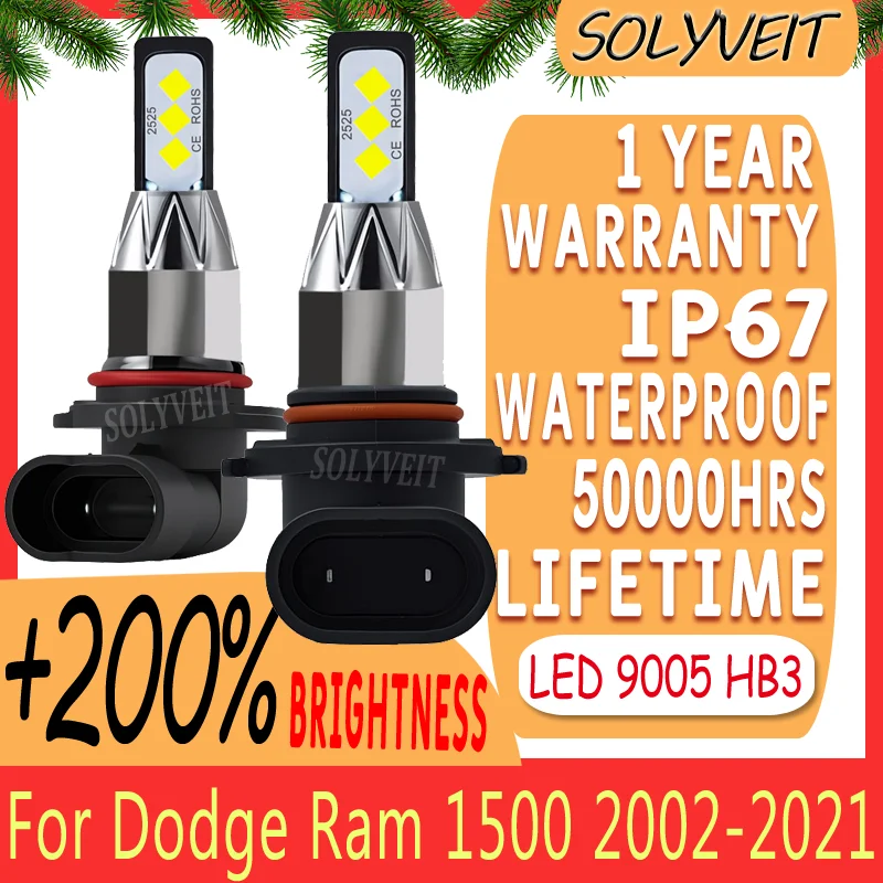 

Clear Night Vision Waterproof Housing LED High Beam For Dodge Ram 1500 2002 2003 2004 2005 2006 2007 2008 2009 2010 2011-2021