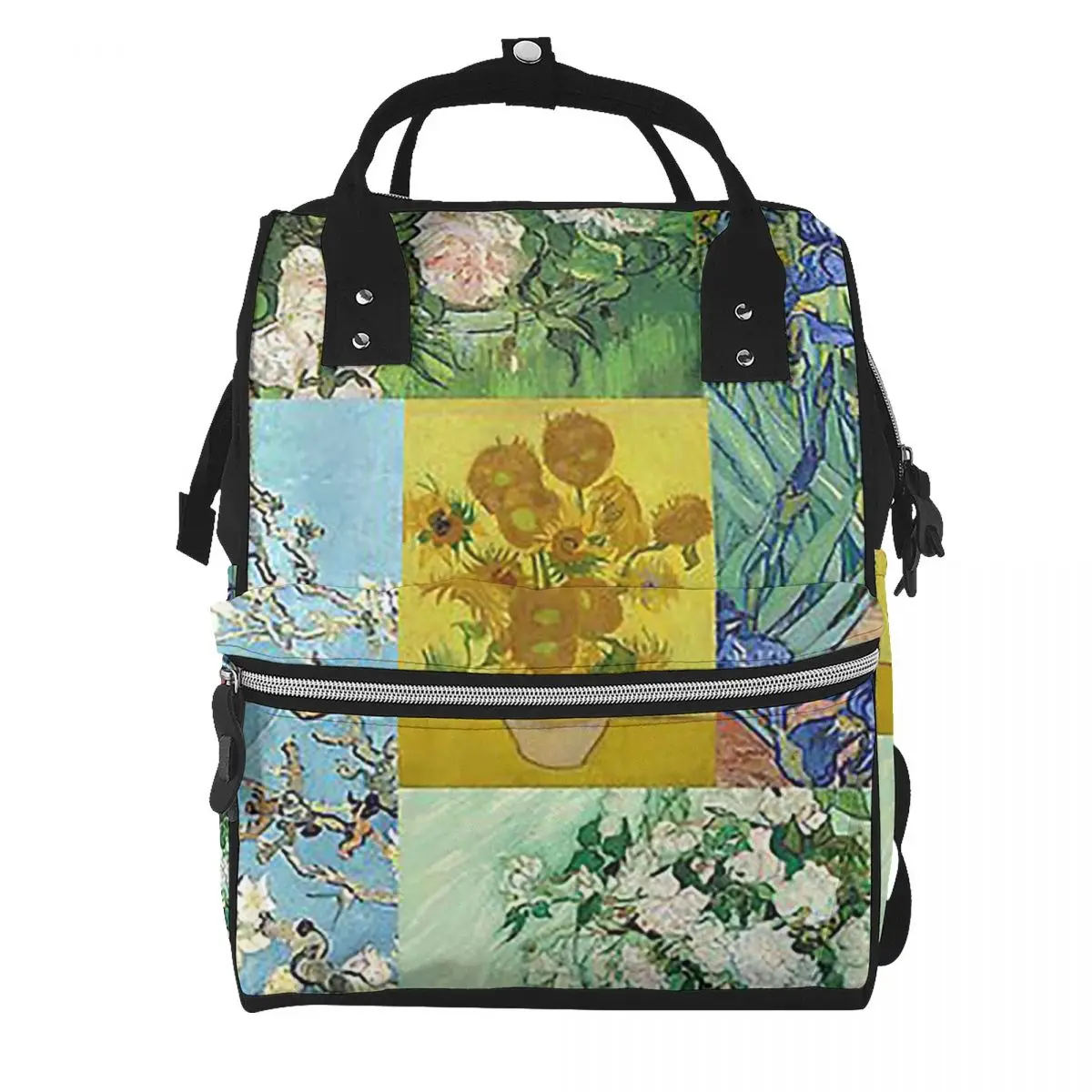 Vincent Van Gogh Paintings Art Collage Student Backpack School Bag Hiking Travel Daypack for Men Women Bookbag Shoulder Bags