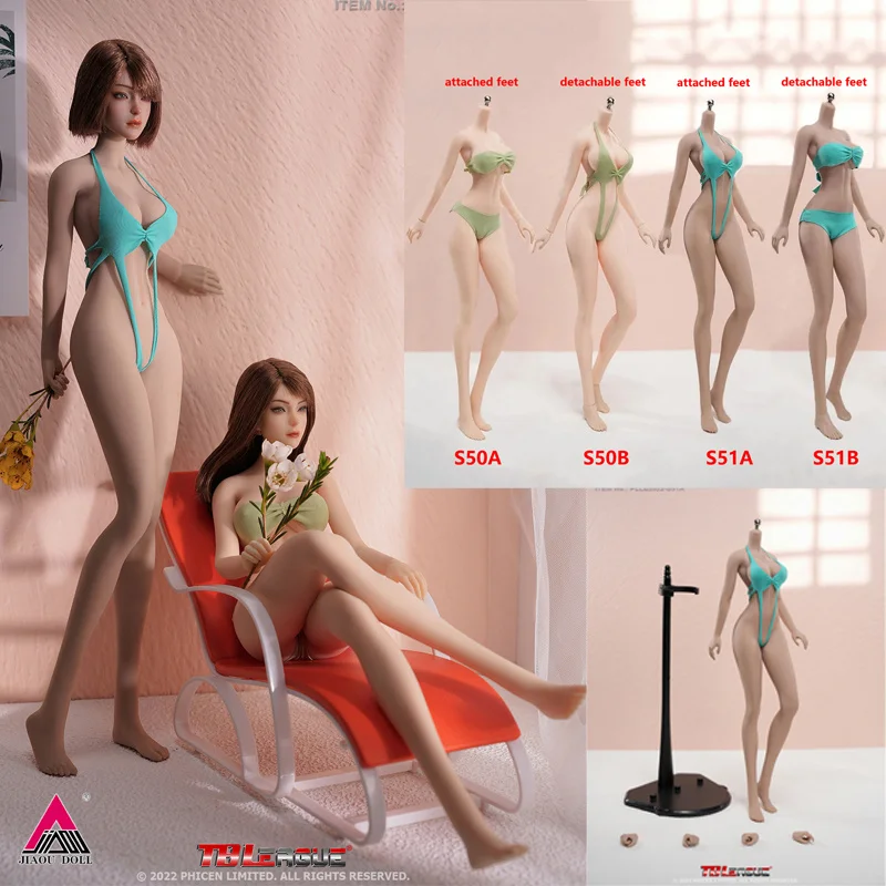 

TBLeague S51 S50 1/6 Scale Female Tall Anime Seamless Body 12'' Narrow Shoulder Long Leg Action Figure Model