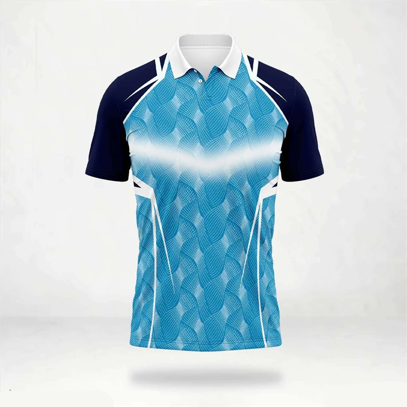 Graphic Print Design Team Polo Shirt For Men Sport Badminton Loose Breathable Lapel Golf Polos Summer Casual Quick Dry Tee - Image 5