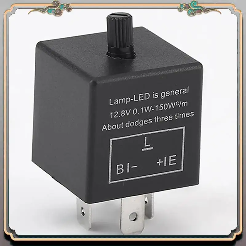 A73Q-1 Piece Universal 12V 3 Pin CF14 Motorcycle LED Flasher Blinker Relay Black Automobile Turn Signal Light Relay Motorcycle S