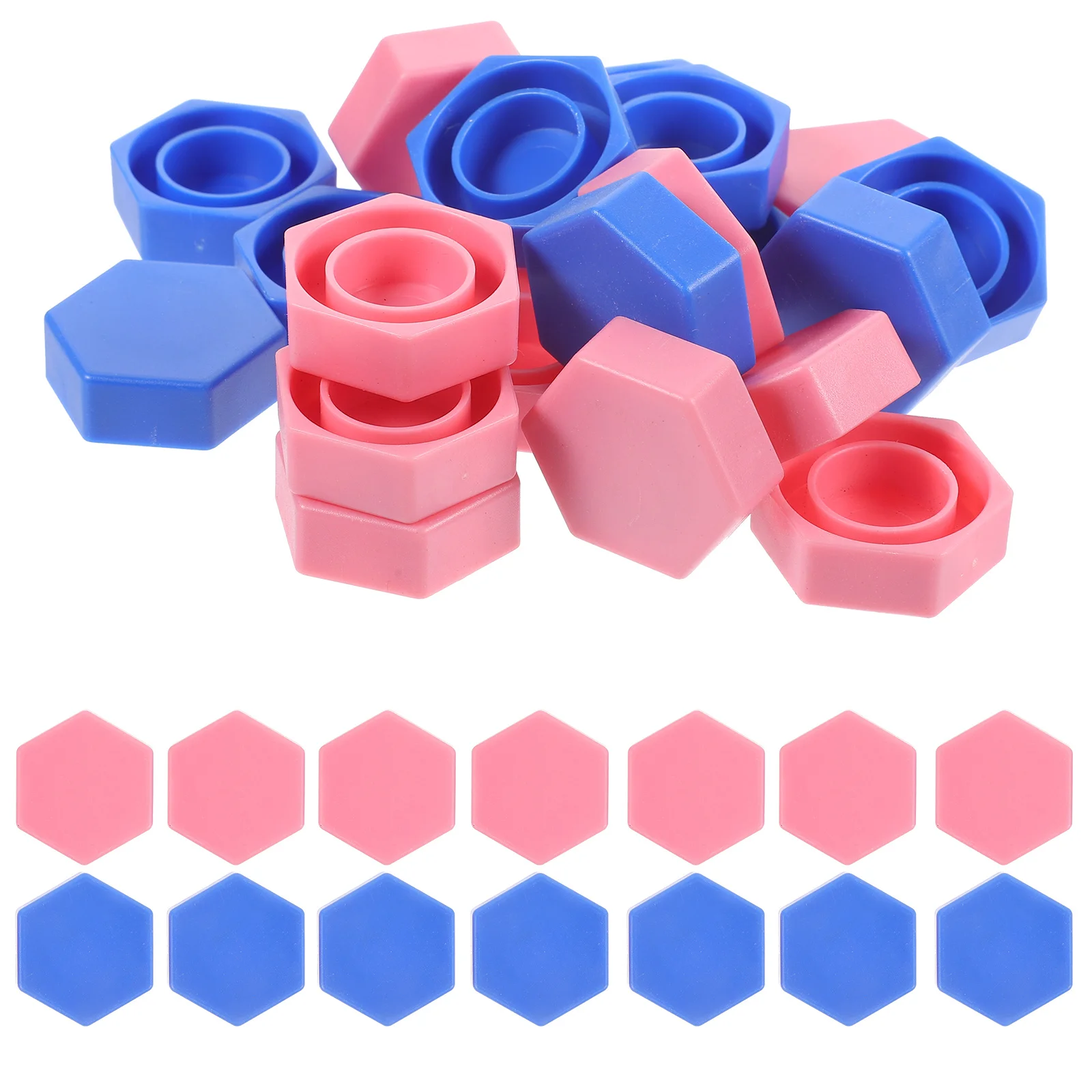 

20Pcs Flight Chess Pieces Hexagonal Shape Portable Durable Plastic for Tabletop Gaming Chess Pieces Entertainment