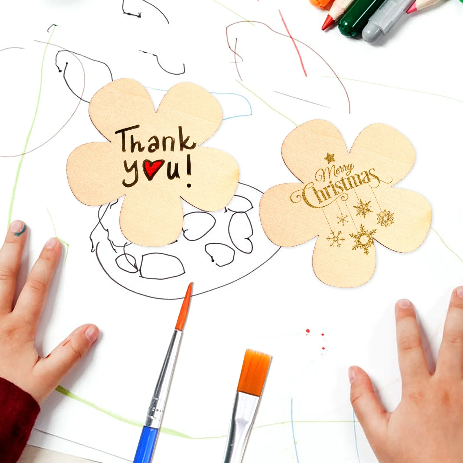 

Wooden Slices Crafts Blank Unfinished Wood Flower Slices Unfinished Flower Decorations Valentine Gifts Diy Decor Sewing