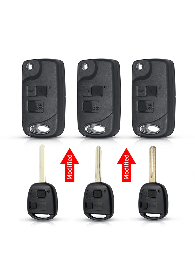 Etui do zmodyfikowany pilot z kluczem Toyota Yaris Carina Corolla Avensis dla Lexus Flid Key TOY43 TOY47 TOY48 ostrze z przyciskami — zdjęcie 2