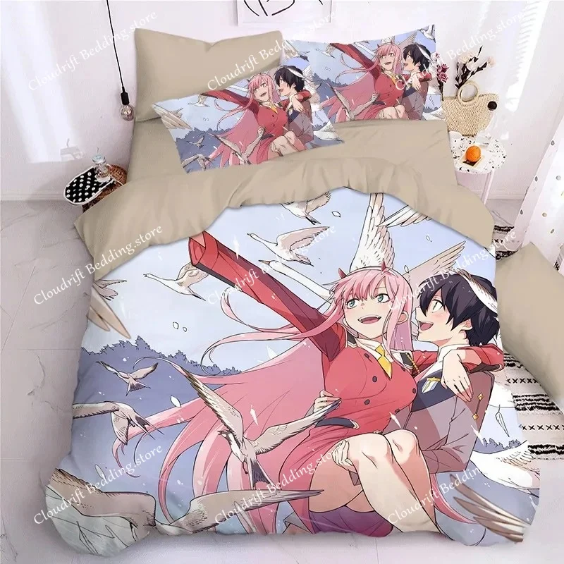 Darling In The Frank XX Bedding Sets Japan Anime Game Figure 3D Printed Duvet Cover Sets Twin Queen King Single Size Bedclothes 6